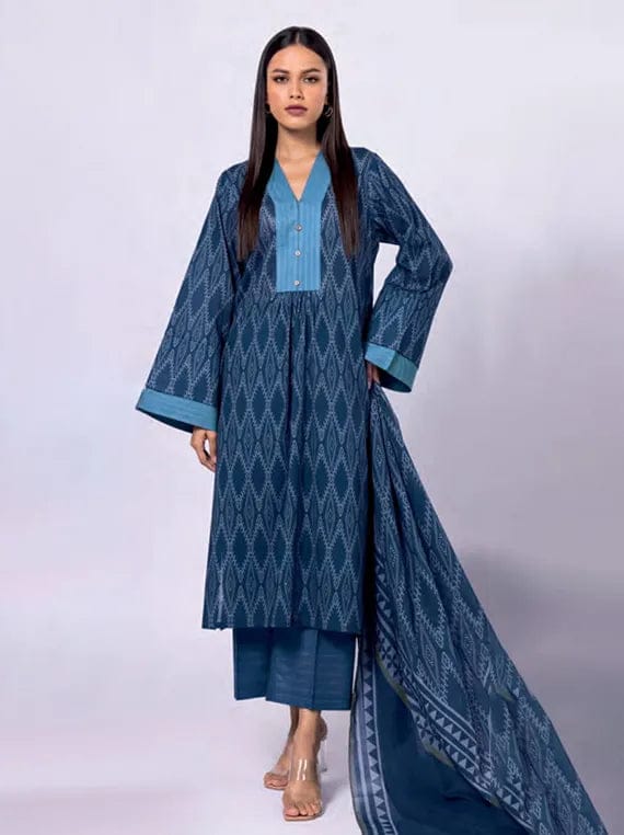 3PCS UNSTITCHED LAWN