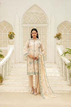 Elisol 3pcs Semi-Stitched Fancy Emb Lawn [D-4396]