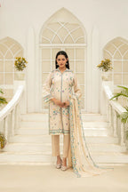Elisol 3pcs Semi-Stitched Fancy Emb Lawn [D-4396]