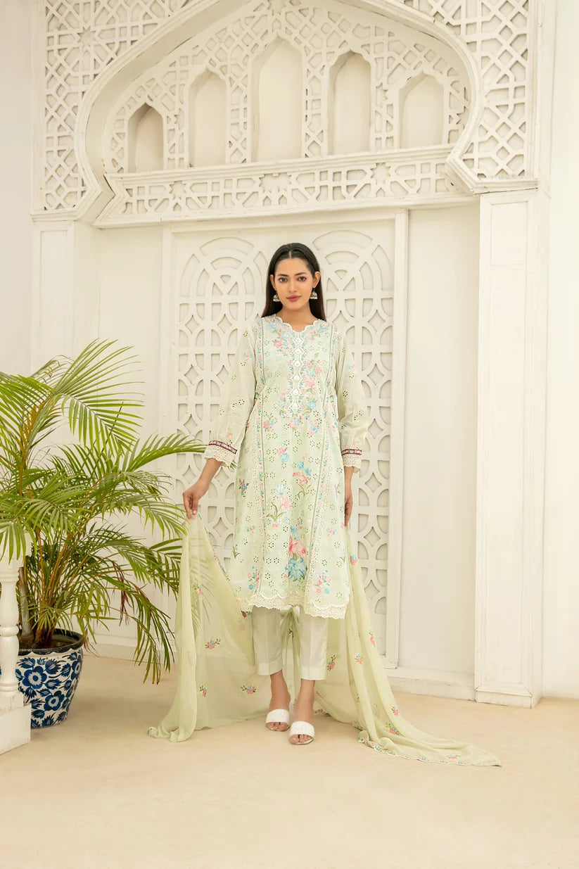 Elisol 3pcs Semi-Stitched Fancy Emb Lawn [D-4399]