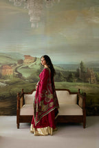 Vashah Gul-e-Rani - Hand Embroidered Raw Silk Shawl - Shopping Karado