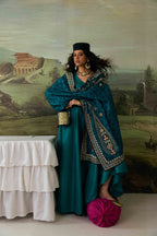 Neela Sabz - Handcrafted Luxury Fabric Shawl by Vashah - Shopping Karado