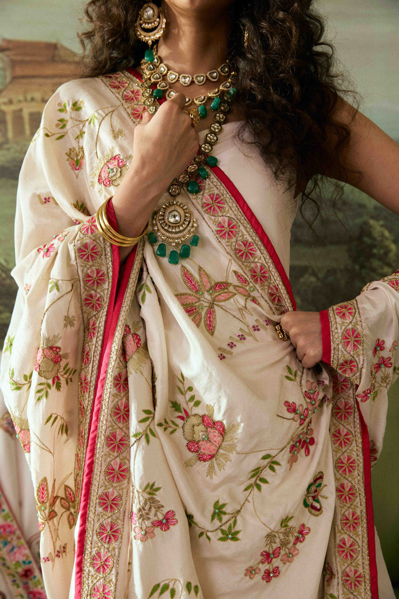 Chintz White - White Embroidered Luxury Shawl - Buy Online Pakistan
