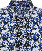 Men's Casual Printed Blue Half Sleves Shc-1776 (H)