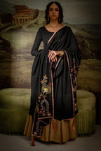 Midnight Chintz - Red Embroidered Luxury Shawl - Buy Online Pakistan