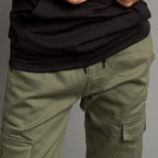 Men'S Cargo Trousers - Green Lwr-0486 - Green - View 2