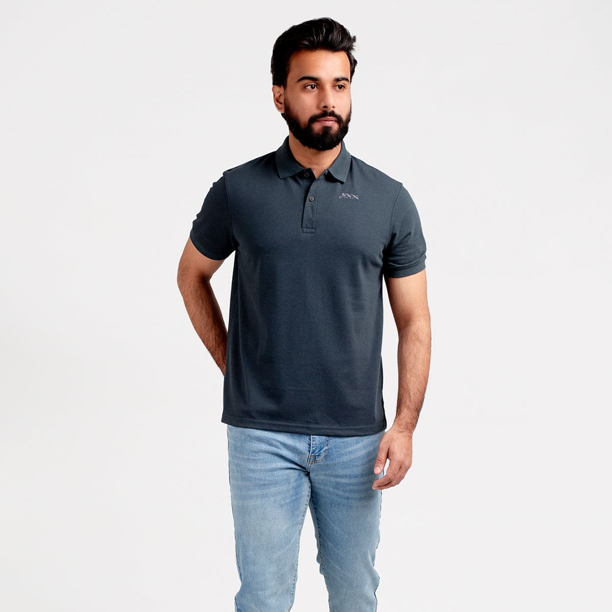 Men'S Polo T-Shirt Night Green Tsh-5519 - Green - View 1