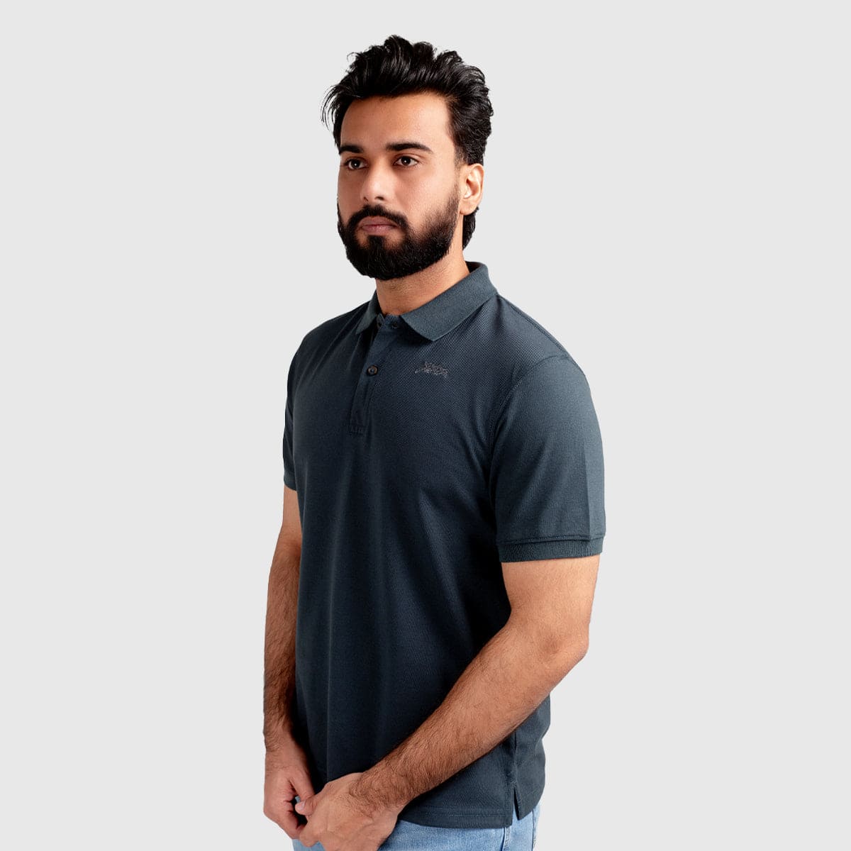 Men'S Polo T-Shirt Night Green Tsh-5519 - Green - View 2