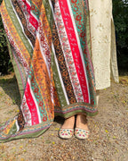 Phool Stripe Odhni - Default Title - Buy Online at Shopping Karado