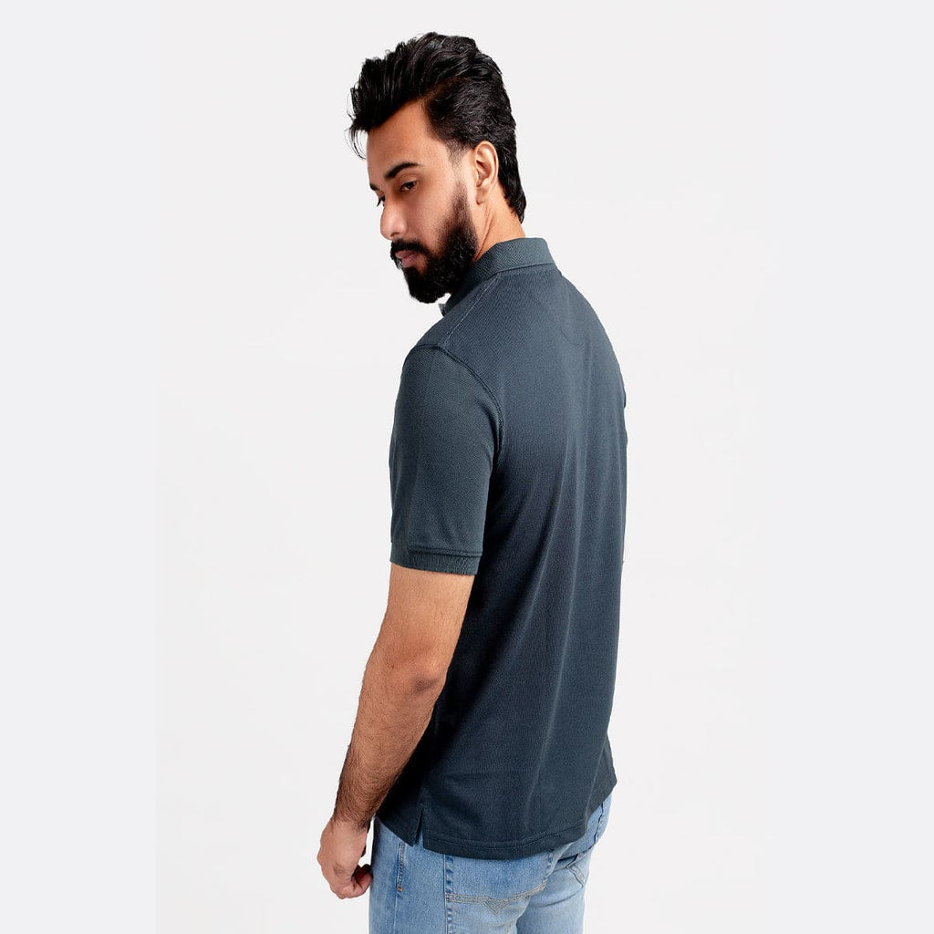 Men'S Polo T-Shirt Night Green Tsh-5519 - Green - View 4