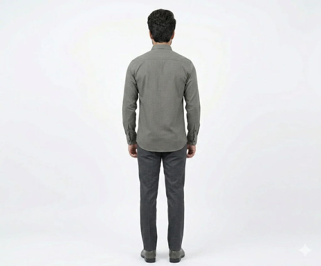 Men's Casual Shirt - Shc-1062 Dotted Grey