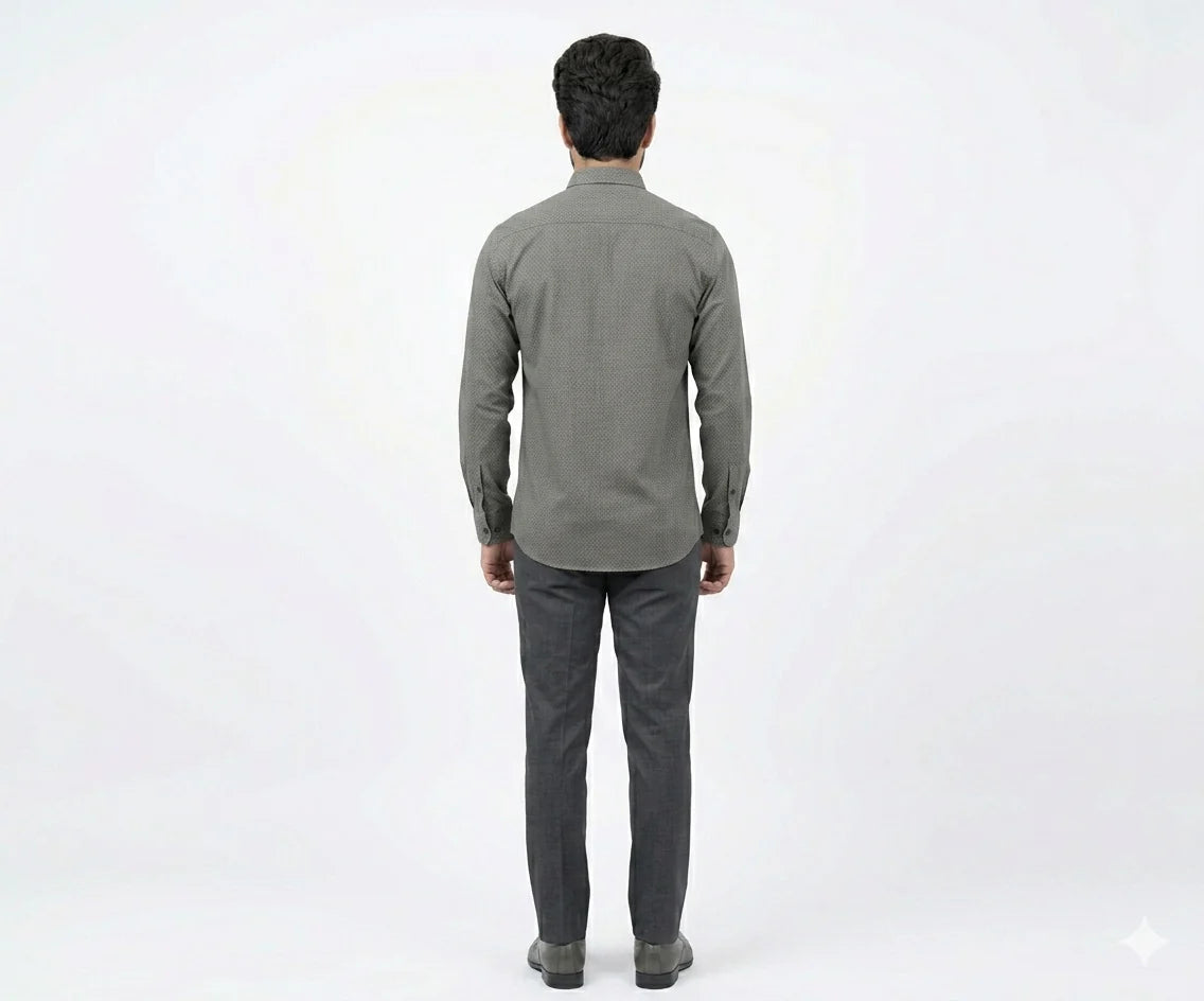 Men's Casual Shirt - Shc-1062 Dotted Grey