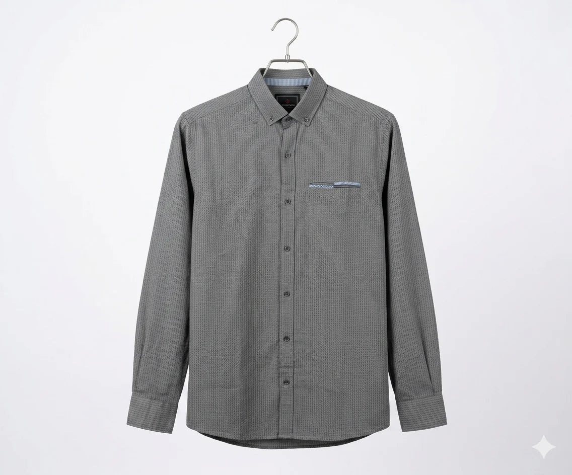 Men's Casual Shirt - Shc-1062 Dotted Grey