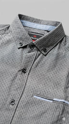 Men's Casual Shirt - Shc-1062 Dotted Grey