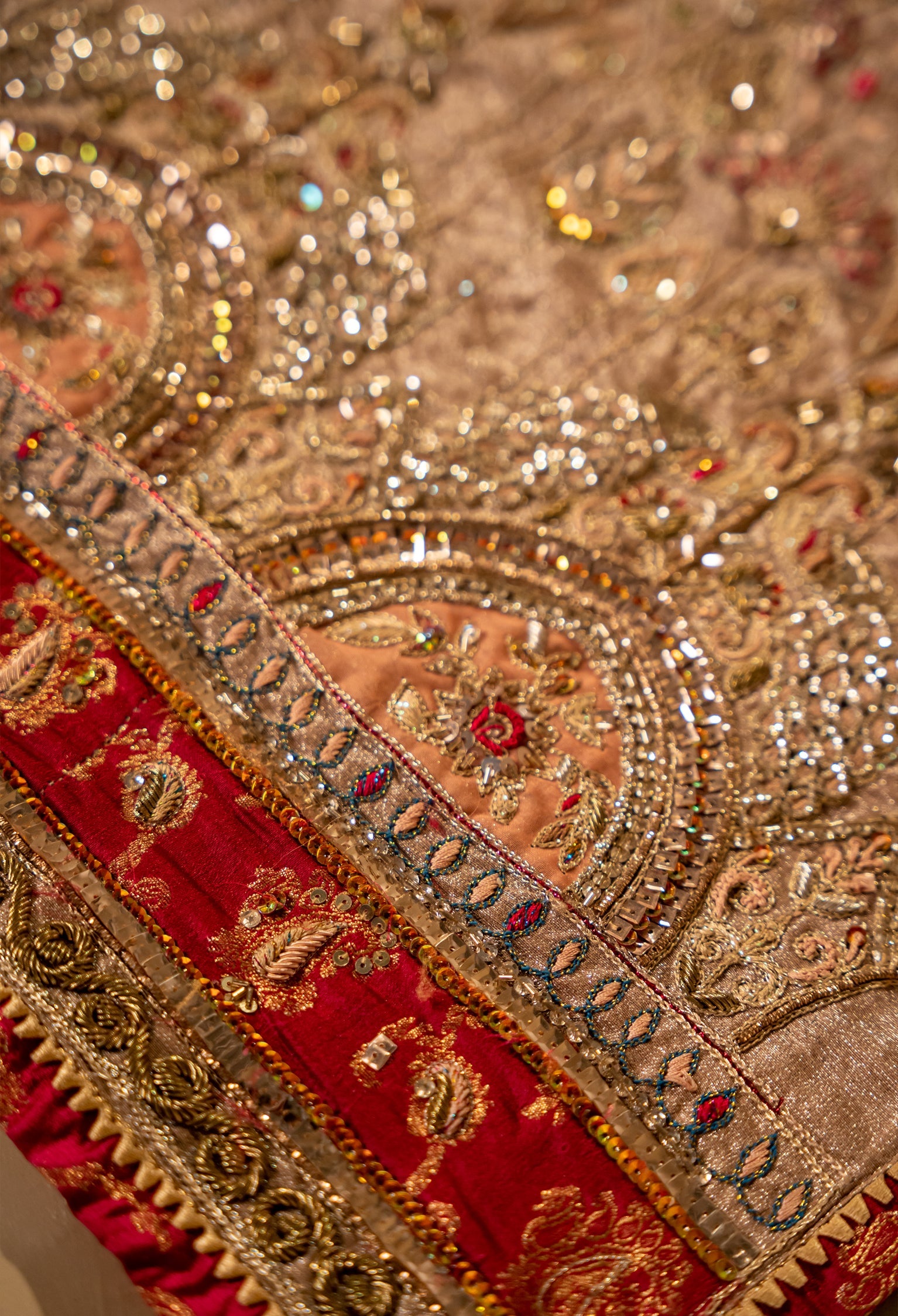 Vashah Baad E Saba Shawl - Hand Embroidered Organza Shawl - Shopping Karado
