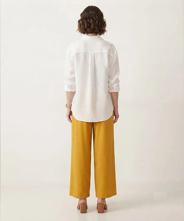 Women's Western Casual Mustard Palazzo Trousers LPZ-0061