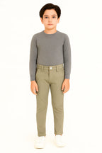 Kids Cotton Chino Pant - Bcp-0033 Green