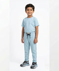 Kids Smart Baggy stretchable premium trouser Sea Green Texture BLW-0136
