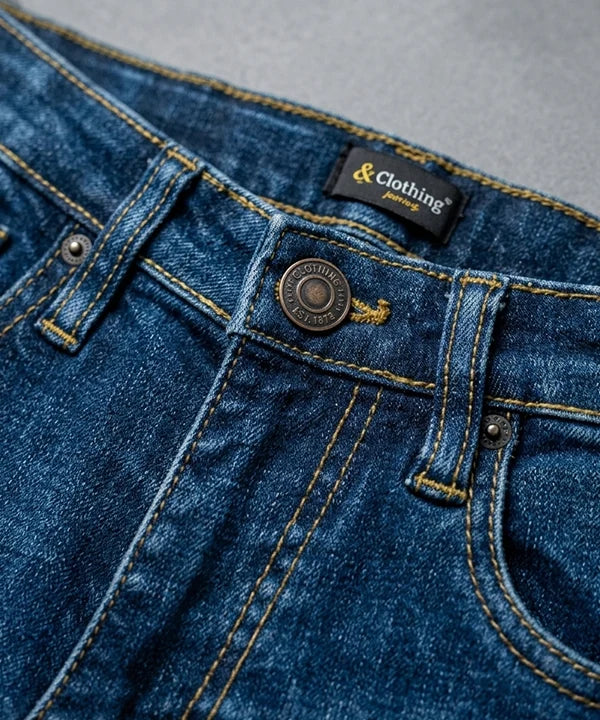 Boys Navy Blue Stretch Denim Jeans- Bjp-0301