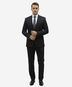 Formal Suit Gst-0126 Texture Black - Black - View 1