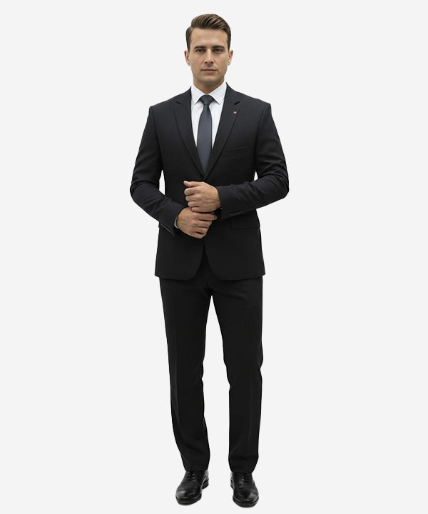 Formal Suit Gst-0126 Texture Black - Black - View 1