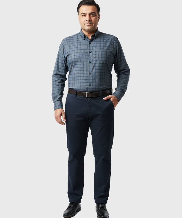 Men'S Over Size Chino - Aqua Blue Cp-0547 - Blue - View 1