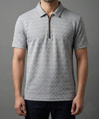 Men'S T-Shirt Collar Grey Tsh-7022 - Grey - View 1