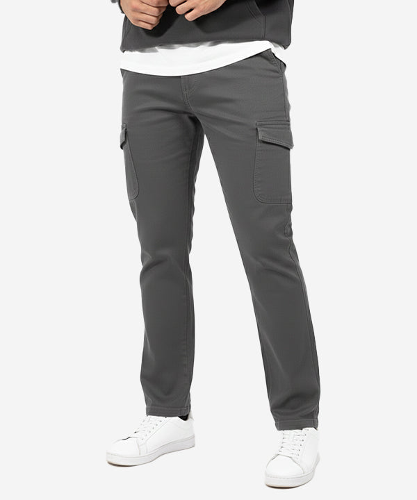 Men'S Cotton Pant 6 Pocket - Greyish Purple Cp-0543 - Grey - View 1