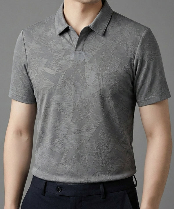 Men'S T-Shirt Collar Grey Tsh-7025 - Grey - View 1