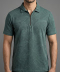 Men'S T-Shirt Collar Green Tsh-7024 - Green - View 1