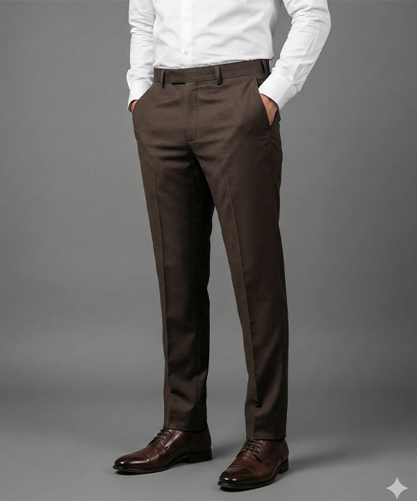 Men'S Dress Pant - D Brown Dp-0104 - Brown - View 1