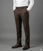 Men'S Dress Pant - D Brown Dp-0104 - Brown - View 1