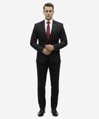 Formal Suit Gst-0127 Texture Black - Black - View 1
