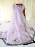 Afsaneh - Dupatta - Handcrafted Organza Shawl by Vashah - Shopping Karado