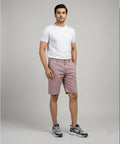 Men’S Summer Cotton Texture Pink Shorts- Br-0105 - Pink - View 1