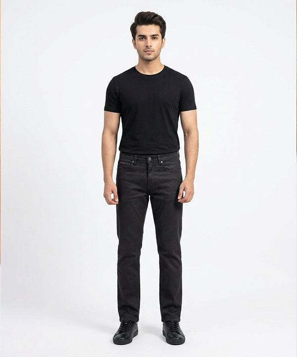 Men's Denim Straight Fit- Jp-2231 Black - Black - View 1