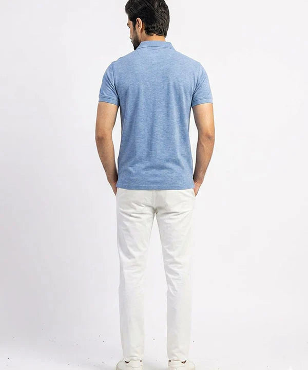 A|X Logo Self-Textured Basic Polo T-Shirt TSH-7163 R-Blue