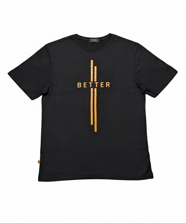 Mens T-Shirt - Black Tsh-5685 - Black - View 4