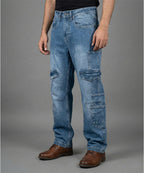 Men's Smart Baggy Denim - 10 pocket Blue Jp-2088 - Blue - View 1