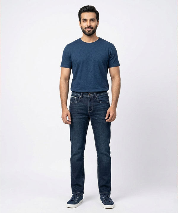 Men's Denim Straight Fit- Jp-2232 N-Blue - Blue - View 1