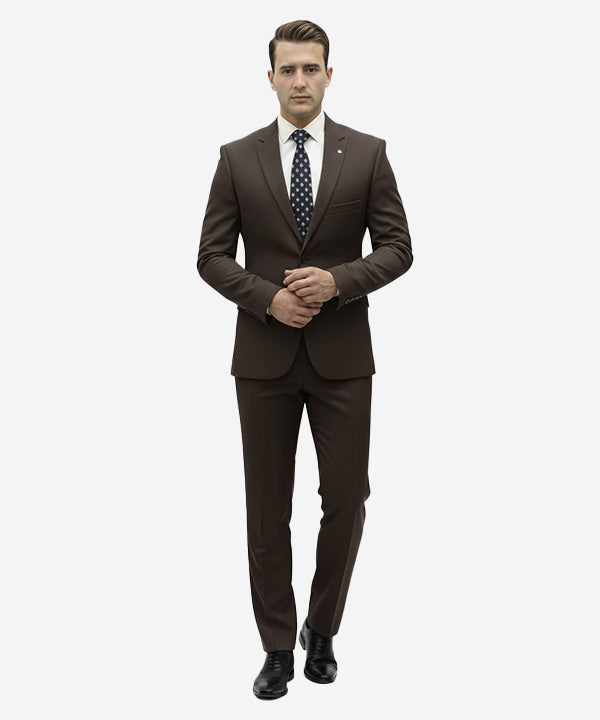 Formal Suit Gst-0122 Brown - Brown - View 1