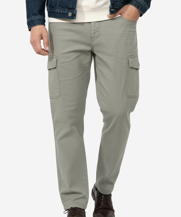 Men'S Cotton Pant 6 Pocket - Stone L- Green Cp-0550 - Green - View 1
