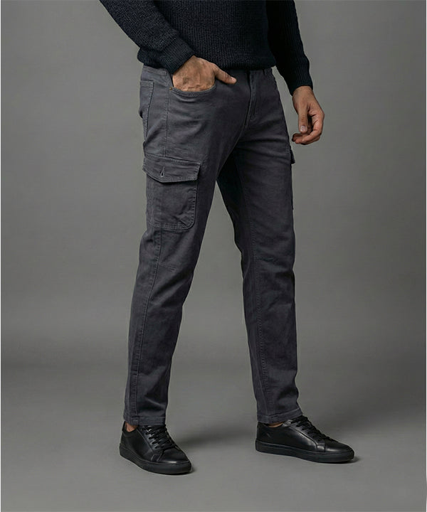 Men'S Cotton Pant 6 Pocket - Purple Cp-0685 - Purple - View 1