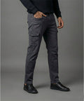 Men'S Cotton Pant 6 Pocket - Purple Cp-0685 - Purple - View 1