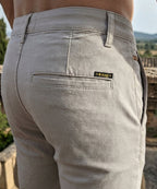 Men’S Summer Cotton Texture Grey Shorts- Br-0102 - Grey - View 5
