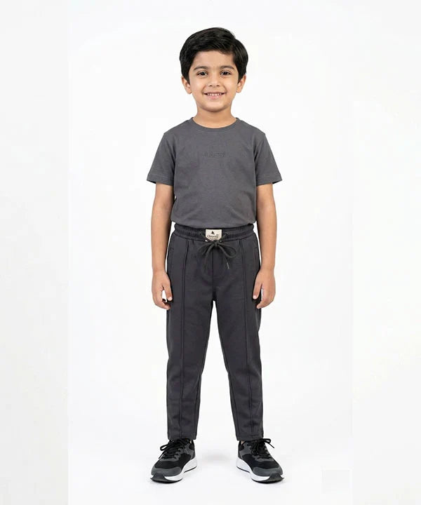Kids Smart Baggy stretchable premium trouser Dotted Black Texture BLW-0136
