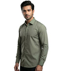 Men'S Dress Shirt - Green Dsh-0292 - Green - View 1