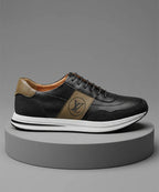 Leather Casual Sneakers Fw-0171 Black