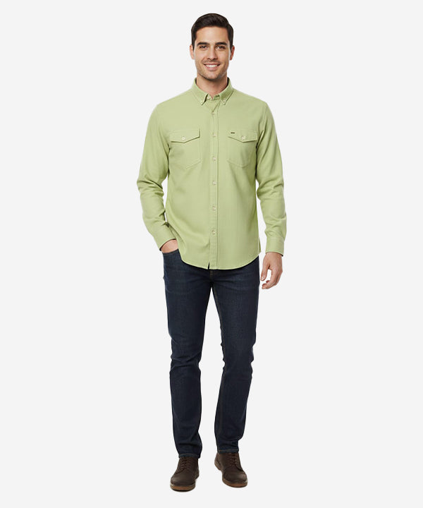 Men's Casual Shirt - Green Shc-1841 Strech Fabric - Green - View 1