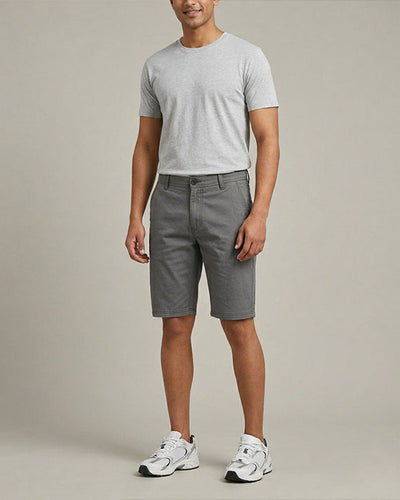 Men’S Summer Cotton D-Grey Shorts- Br-0101
